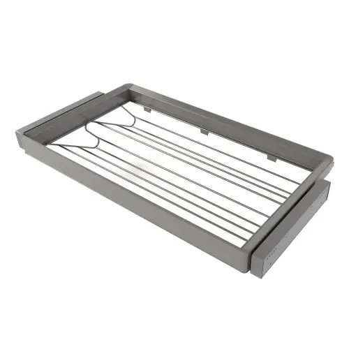 Nouveauté Kit tiroir à chaussures et rack ajustable Quartz pour armoires - glissières extension totale et à fermeture douce - Module 90c - EMUCA