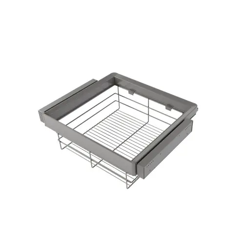 Kit tiroir en fil métallique et rack ajustable Quartz pour armoires - glissières extension totale et à fermeture douce - Modul - EMUCA Prix Cassé
