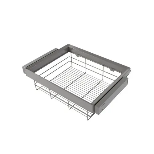Réduction Kit tiroir en fil métallique et rack ajustable Quartz pour armoires - glissières extension totale et à fermeture douce - Modul - EMUCA