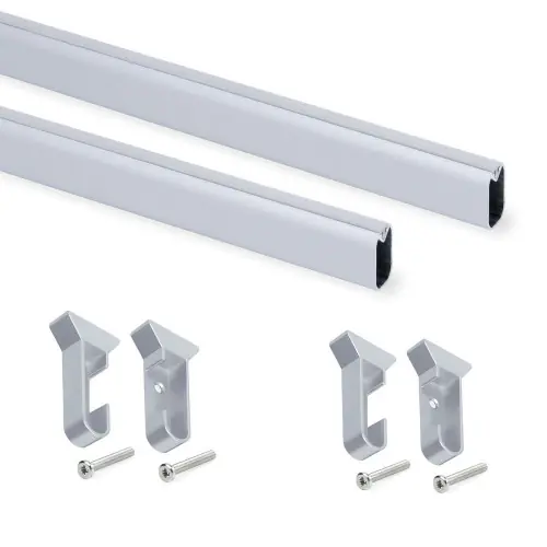 Top Vente Kit tube de penderie Silk, L 750 mm, Anodisé mat – EMUCA