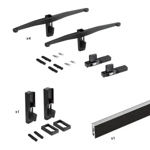 Kit Zero de supports pour étagères en bois et tringle – EMUCA Dernier Modèle