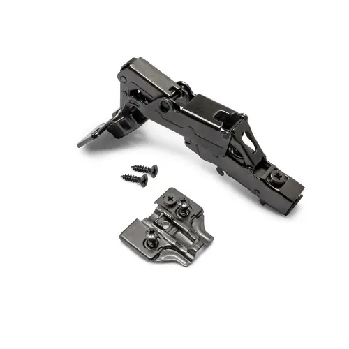 Lot de 10 charnières droite - fermeture amortie - Acier- Titane - EMUCA Promotion