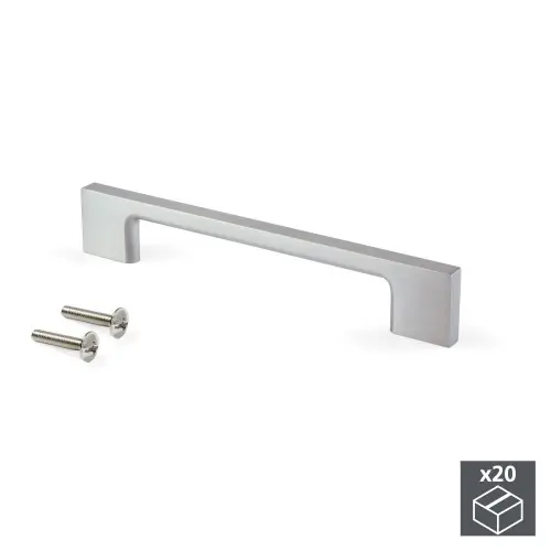 Lot de 20 poignées Montreal en zamak finition nickel satiné avec entraxe 128 mm - EMUCA Expédition Rapide