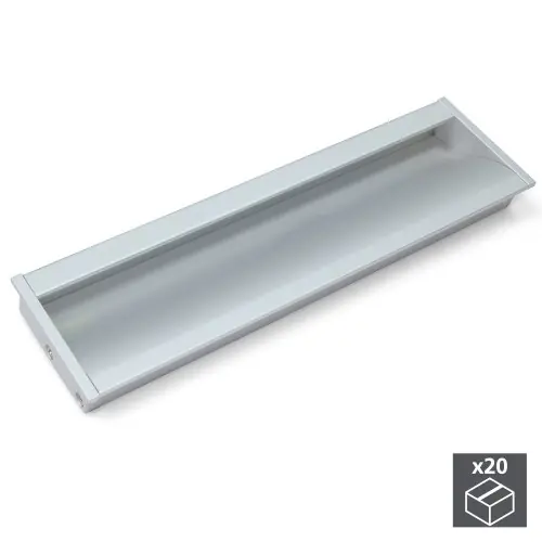 Bon Marché Lot de 20 poignées pour meuble Bologna en aluminium anodisé mat avec entraxe 160 mm - EMUCA