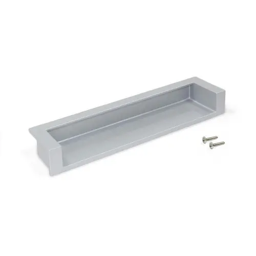 Expédié Aujourd'hui Lot de 5 poignées pour meubles Bologna- L190mm- Aluminium- Anodisé mat - EMUCA