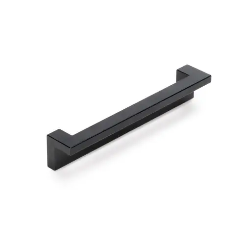 Lot de 5 poignées pour meubles Cleveland- L144mm- entraxe 128mm- Zamak- Peint en noir - EMUCA Authentique