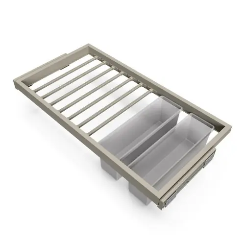 Bon Marché Lot de 5 poignées pour meubles Riad- L232mm- entraxe 192mm- Aluminium- Bronze - EMUCA