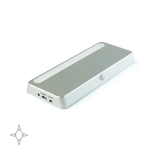 Luminaire LED rechargeable Kraz avec détecteur de mouvement en couleur paint aluminium - EMUCA Paiement Sécurisé
