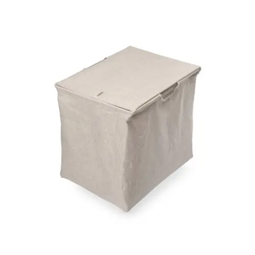 Prix Promo Panier pour armoires et dressings Quartz - 418x320x400mm - Acier et Tissu - Titane - EMUCA
