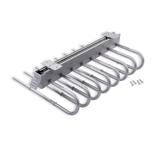Porte-pantalons extractible Keeper pour montage côté droit finition gris métallisé - EMUCA Bon Plan