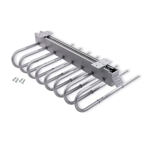 Porte-pantalons extractible Keeper pour montage côté gauche finition gris métallisé - EMUCA Soldes