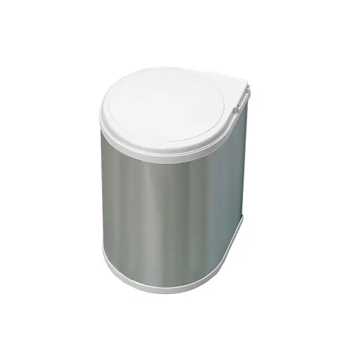 Poubelle de recyclage à fixation sur porte et conteneur de 13L, Acier inoxydable - EMUCA Satisfait Ou Remboursé
