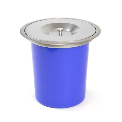 Acheter En Ligne Poubelle encastrable Recycle pour plan de travail de cuisine, 6 Litres, Acier inoxydable - EMUCA