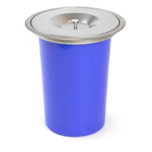 Commander Maintenant Poubelle encastrable Recycle pour plan de travail de cuisine, 8 Litres, Acier inoxydable – EMUCA