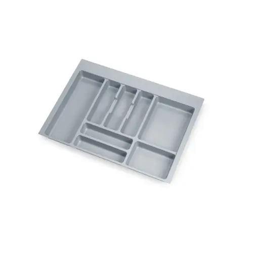 Nouveauté Range-couvert Optima Universal, M70 636x482 mm, Plastique gris - EMUCA