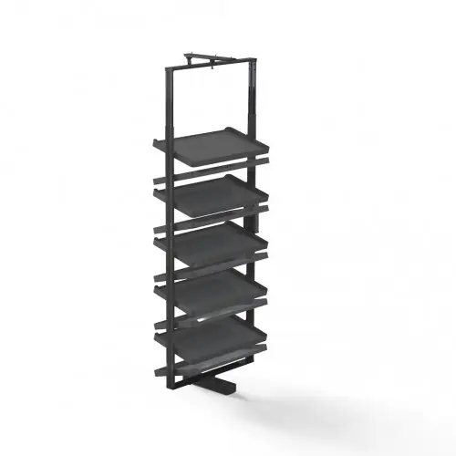 Rangement de chaussures pivotant Quartz H 1640 mm - module 800 mm titane - EMUCA Prix Bas