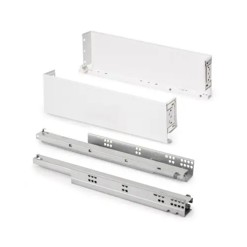 Tiroir extérieur Simplex 25kg hauteur 122mm - profondeur 440mm - acier - peint en blanc - EMUCA Usine Directe