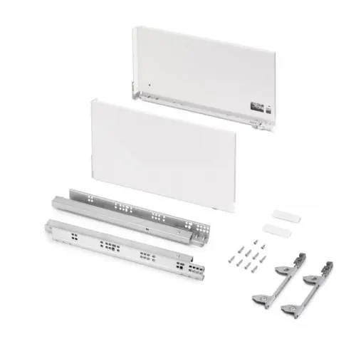 Offre Spéciale Tiroir extérieur Vertex 3D - 60 kg - 242 mm x 450 mm - Peint en blanc - Acier - EMUCA