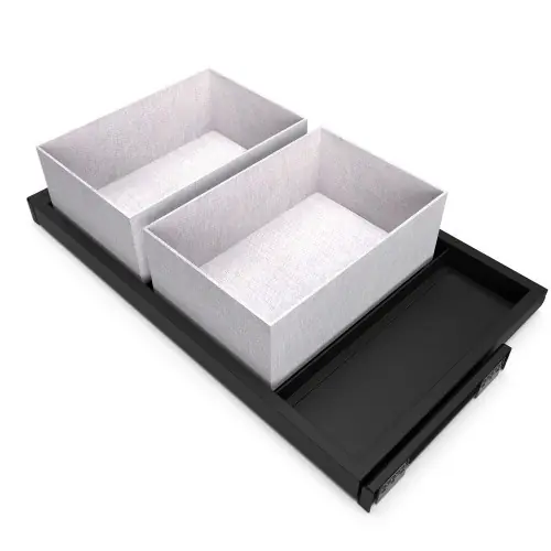 Commander Vite Tiroir extérieur Vertex 40 kg hauteur 131 mm- 131- Gris anthracite- Acier – EMUCA