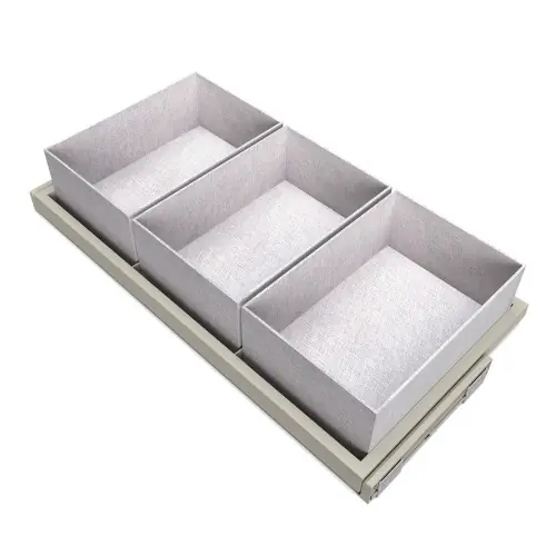 Tiroir extérieur Vertex 40 kg hauteur 93 mm - Gris anthracite- Acier et Aluminium et Verre - EMUCA Offre Exclusive
