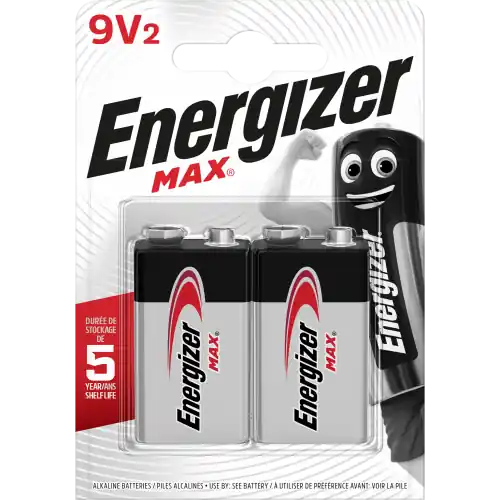 Remise Lot de 2 piles alcaline 9 v Max, 9 V, ENERGIZER – ENERGIZER