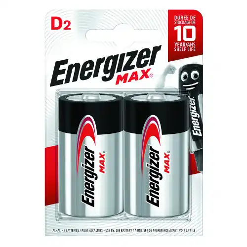 Lot de 2 piles alcaline lr20 d Max, 1.5 V, ENERGIZER - ENERGIZER Offre Du Jour