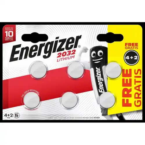 Nouveauté Lot De 4 + 2 Piles Bouton Cr2032 / Dl2032 Ultimate Lithium, 3 V - ENERGIZER