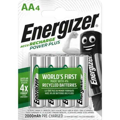 Remise Lot de 4 piles rechargeable aa Power plus, 2500 mAh, ENERGIZER - ENERGIZER