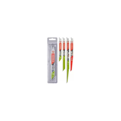 Lames de scie sabre bi-metal multi-usages 5 lames 10 tpi (2,5 mm) 228 x 22 x 1,6 mm - Erko Prix Réduit