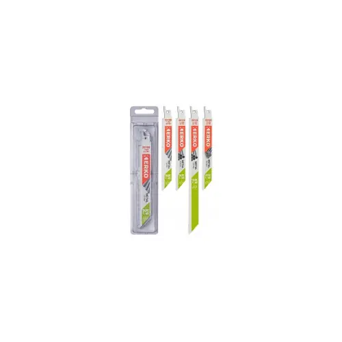 Achat Immédiat Lames de scie sabre bi-metal pour metaux 5 lames 18 tpi (1,4 mm) 228 x 19 x 0,9 mm - Erko