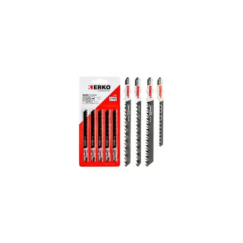 Populaire Lames de scies sauteuses hcs pour bois - wood classic 5 lames T144D 6 tpi (4 mm) ‘T‘ 75 mm Coupe très rapide - Erko