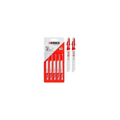 Top Vente Lames de scies sauteuses hss pour metaux 5 lames T118A 21 tpi (1,2 mm) ‘T‘ 50 mm Tôles 1 à 3 mm d‘épais - Erko