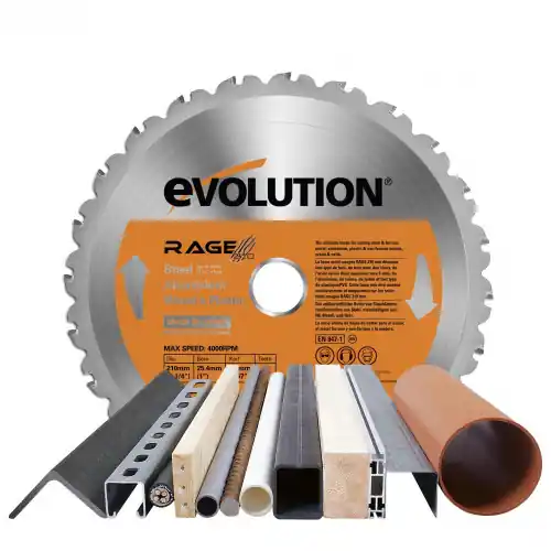Lame carbure coupe multimatériau EVOLUTION pour scie à onglet, Diam.210 mm – Evolution Nouvelle Collection
