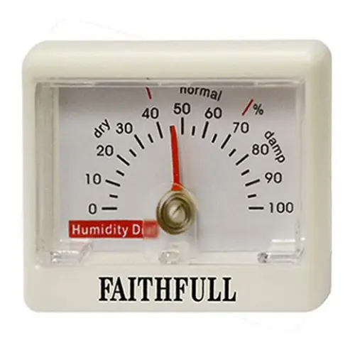 Prix Cassé Mesureur d‘humidité hygromètre - 50 x 70 mm de 0 % à 100 % - FAITHFULL