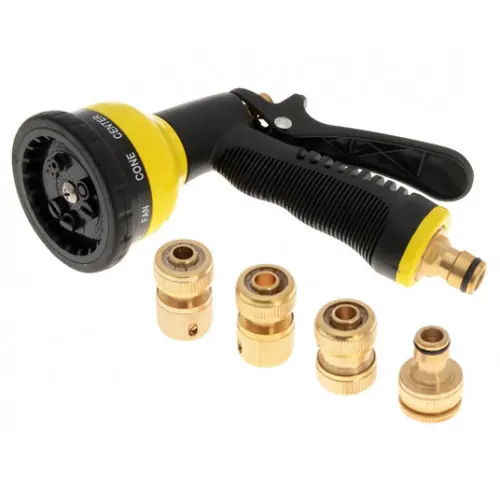 Offre Du Jour Pistolet d‘arrosage avec jeu de 4 raccords en laiton - FAITHFULL