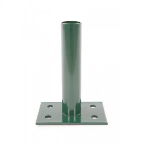 Platine VERTE pour poteau rond de portillon grillagé – FILIAC Super Prix