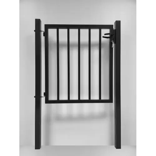 Meilleur Choix Portillon barreaudé GRIS – H. 1,20 x L. 1,00 m + serrure – FILIAC