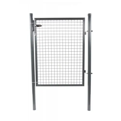 Vente Flash Portillon grillagé GRIS – H. 1,20 x L. 1,00 m + serrure – FILIAC