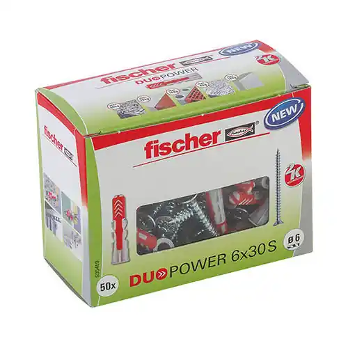 Retour Gratuit Boîte de 50 Chevilles DUOPOWER 6×30 S DIY – FISCHER