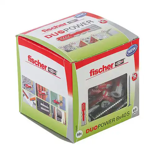 Nouvelle Collection Boîte de 50 Chevilles DUOPOWER 8×40 S DIY – FISCHER