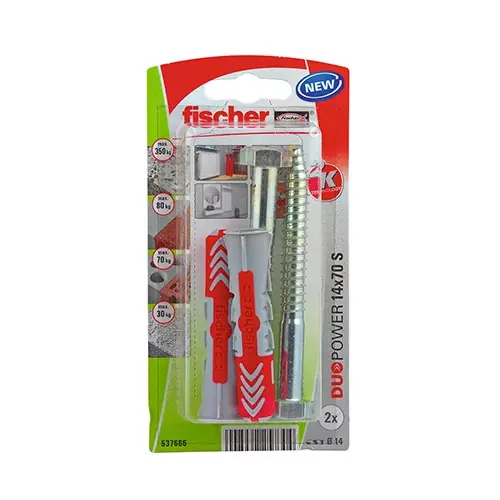 Chevilles et vis Duopower FISCHER, Diam.14 x L.70 mm – FISCHER Marque