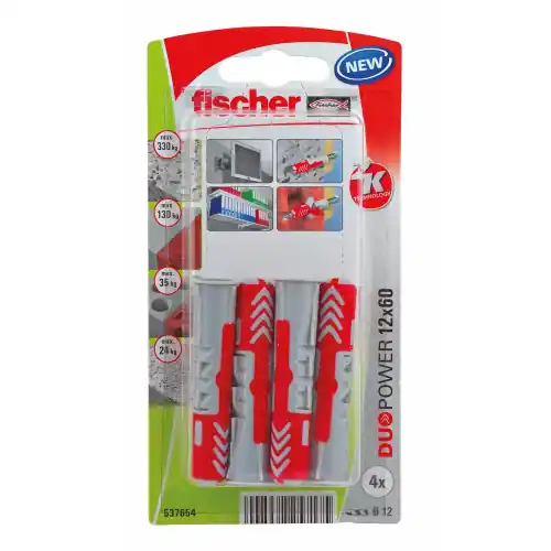 chevilles FISCHER, Diam.12 x L.60 mm - FISCHER Expédié Aujourd'hui