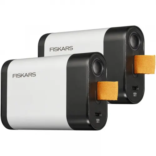 Batterie Fiskars 12V-4Ah x2 pour sécateurs ou coupe-branches à batterie Fiskars. Powerbank . Cable USB-C inclus. - FISKARS Bon Plan