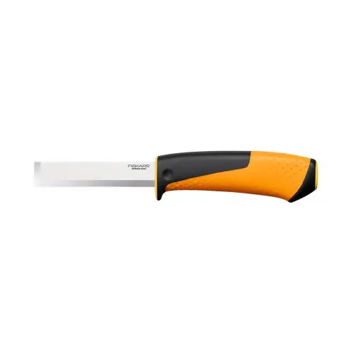 Couteau de charpentier Fourreau - aiguiseur intégré - surface de frappe - FISKARS Meilleur Choix