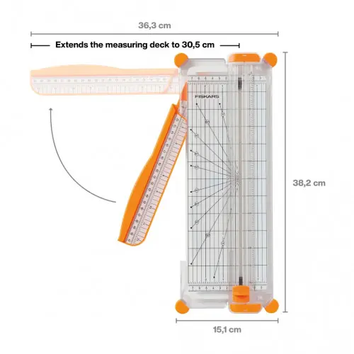 Massicot - SureCut TripleTrack 30 cm A4-A3 - coupe papier précise bureau et loisirs créatifs - FISKARS Réduction