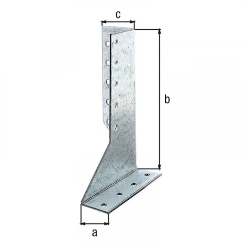 Support U ailes extérieur gauche galva zinguée sendzimir 25X140 – GAH ALBERTS Remise