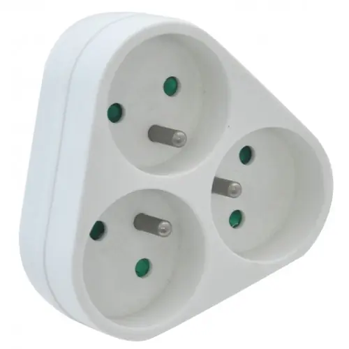 Triplite 3 prises 16 A triangle - adaptateur multiprise avec protection surcharge - Gao Meilleur Prix