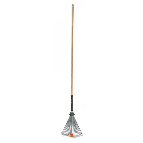 Balai à gazon réglable PureLine – 30 à 50 cm – Dents acier – Manche bois FSC 100 % – GARDENA Prix Cassé
