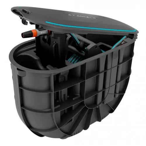 Top Vente Dévidoir automatique enterré - RollUp M - Tuyau 20 m Ø 11 mm - Enroulement automatique - GARDENA