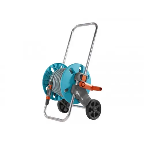 Satisfait Ou Remboursé Dévidoir de jardin sur roues - Aquaroll S - 33 m tuyau Ø 13 mm - Poignée télescopique - GARDENA